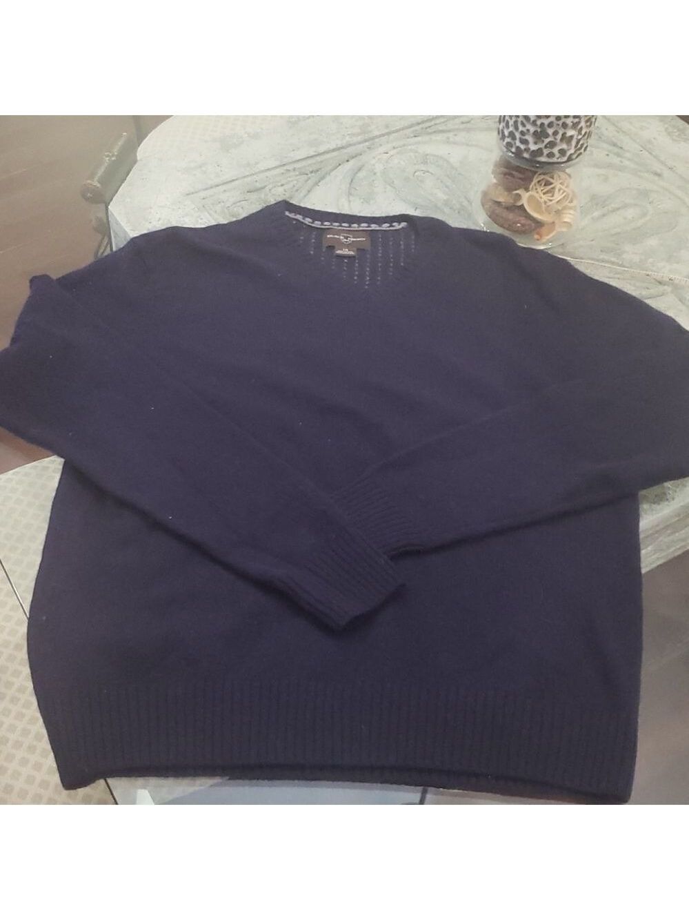 BLACK BROWN 1826 LAMBSWOOL SWEATER